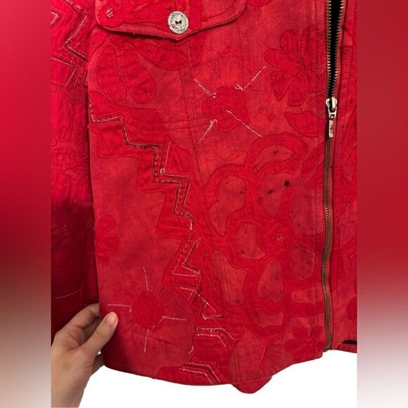 Chico’s 100% Cotton Beaded Sequin Floral Jacket - Picture 9 of 14